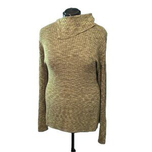 Lane Bryant green sage sweater with flare sleeves, cowl neck, turtleneck size 22